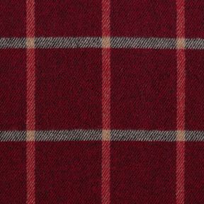 Coating Fabric Large Check – burgundy/black, 