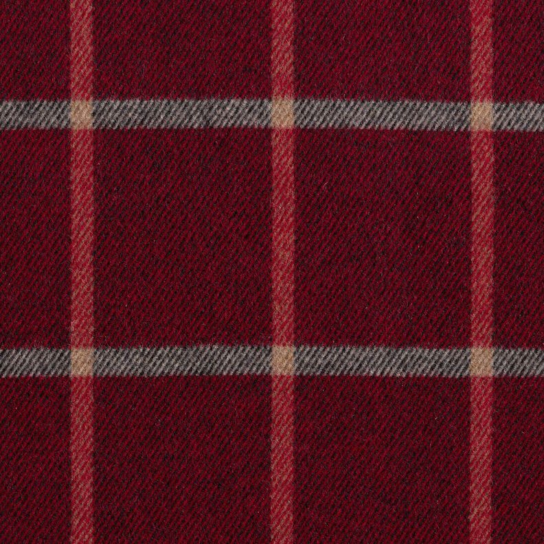 Coating Fabric Large Check – burgundy/black,  image number 1