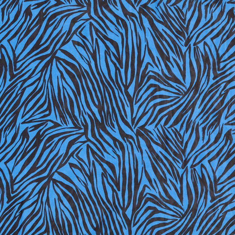 Chiffon Zebra Stripes – blue/black,  image number 1