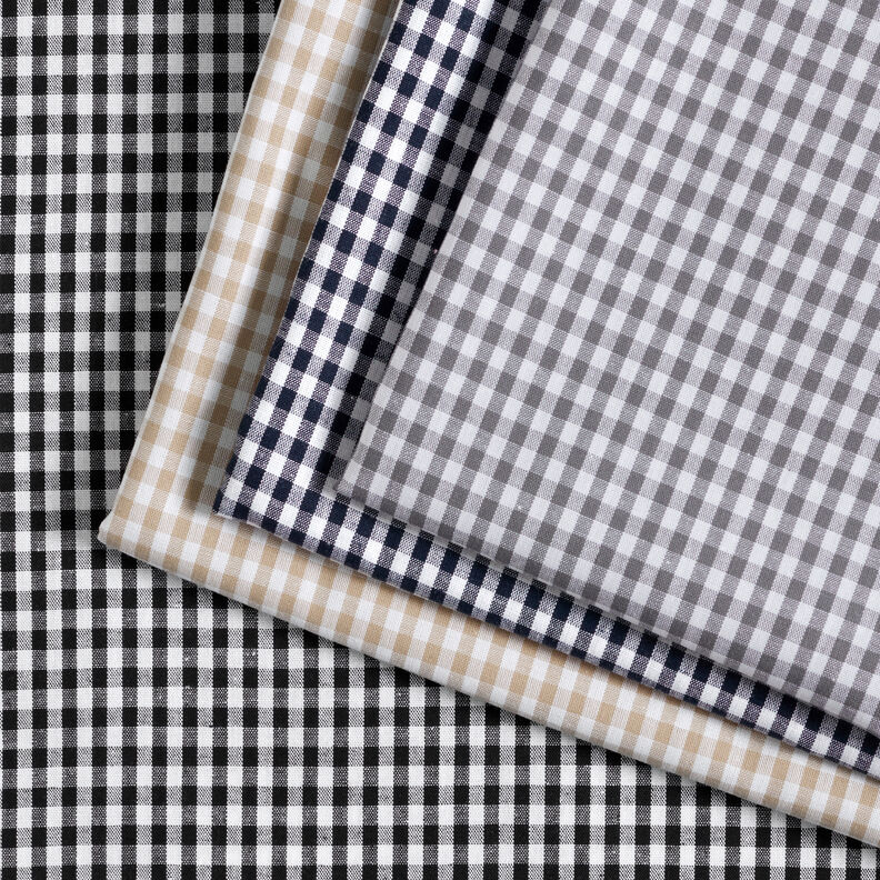 Cotton Vichy check 0,5 cm – pearl grey/white,  image number 5