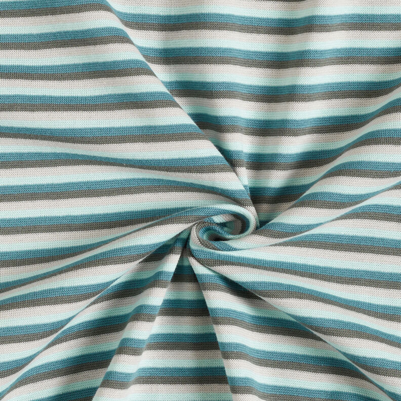 Ribbing Striped tubular fabric – ice blue/turquoise,  image number 3