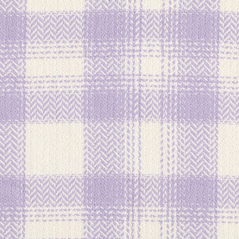 Coat Fabric Cotton Blend checked – mauve/ivory,  image number 1