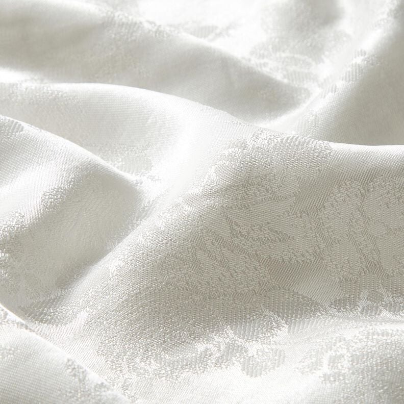 Jacquard roses fabric – white,  image number 2