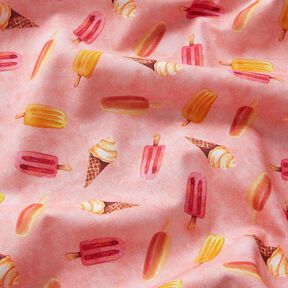 Cotton Poplin ice lolly Digital Print – dusky pink, 