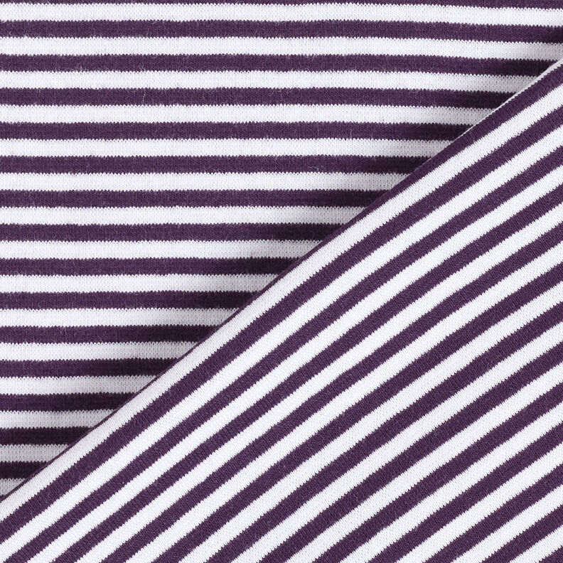 Ribbing Striped tubular fabric – plum/white,  image number 4