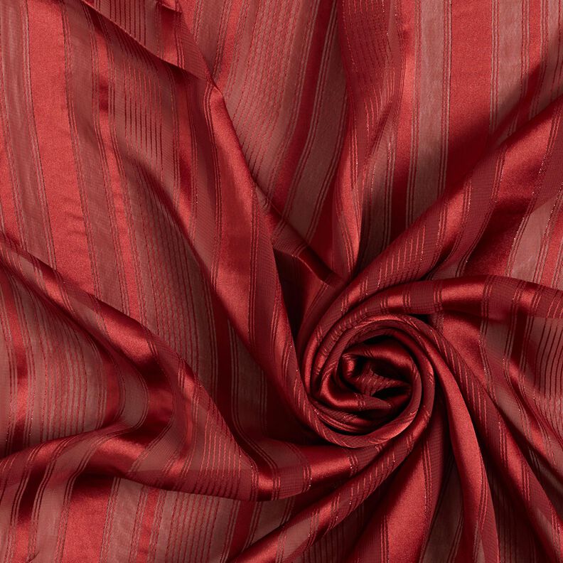 Chiffon Satin stripes with Glitter – carmine,  image number 3