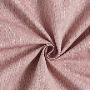 Decor Fabric Half Panama Subtle Texture – dark red/light beige, 