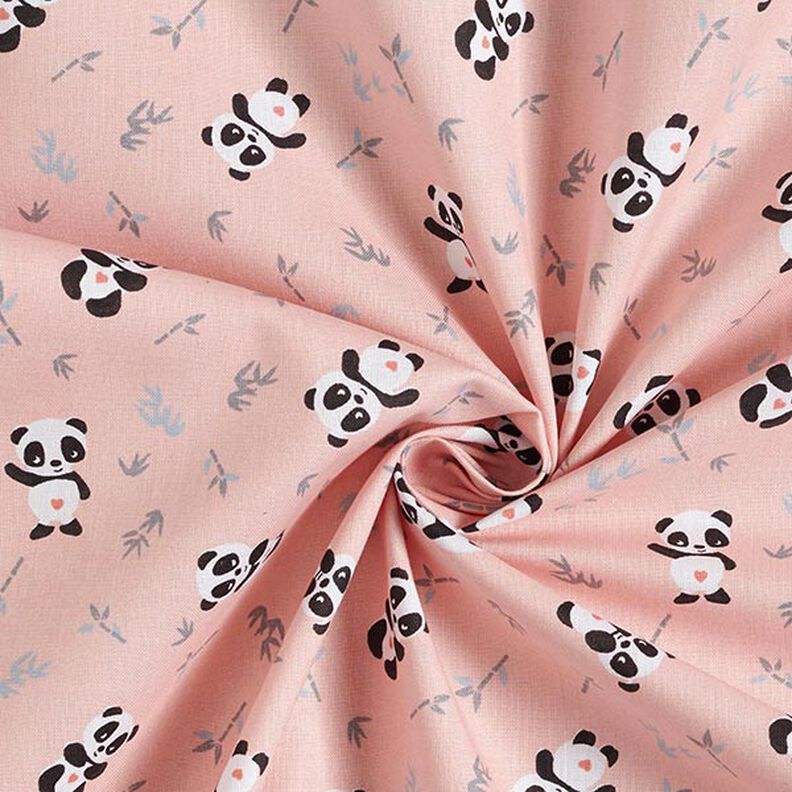 Cotton Cretonne Cuddly panda – pink,  image number 3