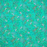 Viscose voile colourful branches – aqua blue/purple,  thumbnail number 1