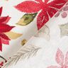 Decor Fabric Canvas Poinsettia Flowers – offwhite/carmine,  thumbnail number 4