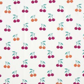 Cotton Jersey Glittery cherries | by Poppy – offwhite, 