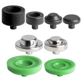 Eyelet Tool Set [8 pieces | Ø 11+14mm] | Prym – silver metallic/dark green, 