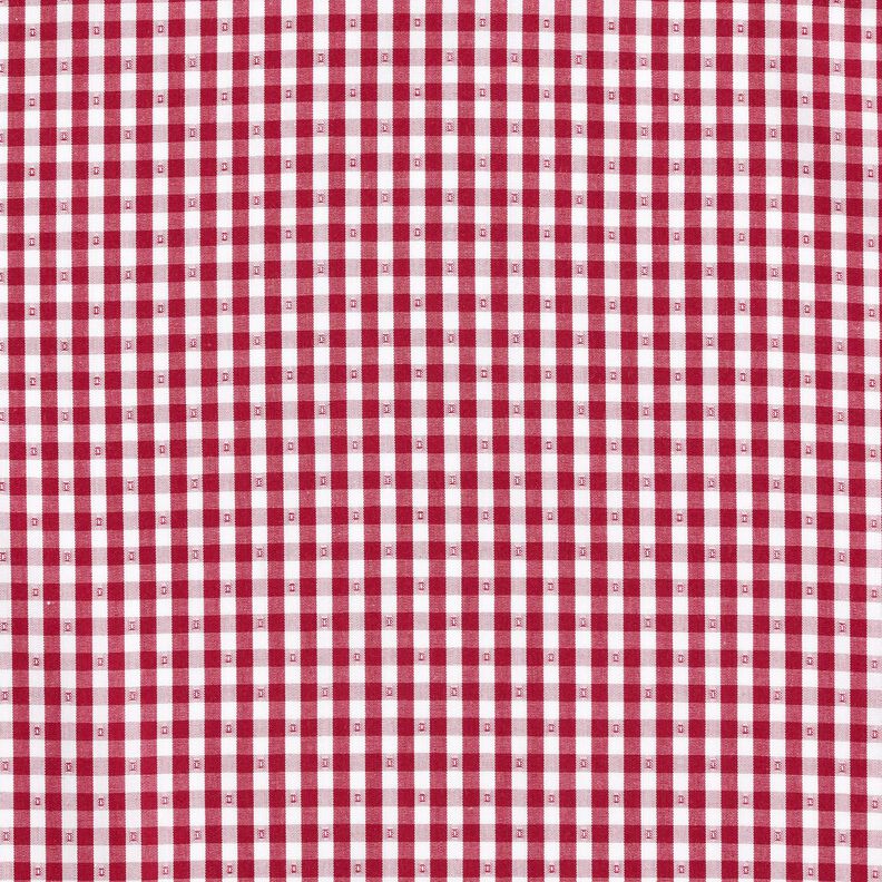 Gingham cotton – white/carmine,  image number 1