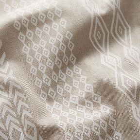 Decor Fabric Half Panama ethnic stripes – natural/white, 