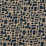 Viscose Jersey abstract rectangles – midnight blue/beige,  thumbnail number 1