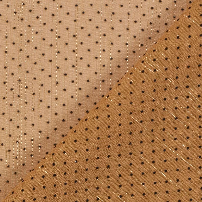 Glitter stripes and dots chiffon – fawn,  image number 4