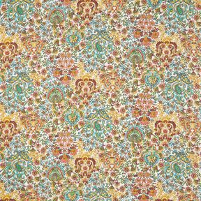 Cotton Cretonne Flowery Paisley – ivory/carmine, 