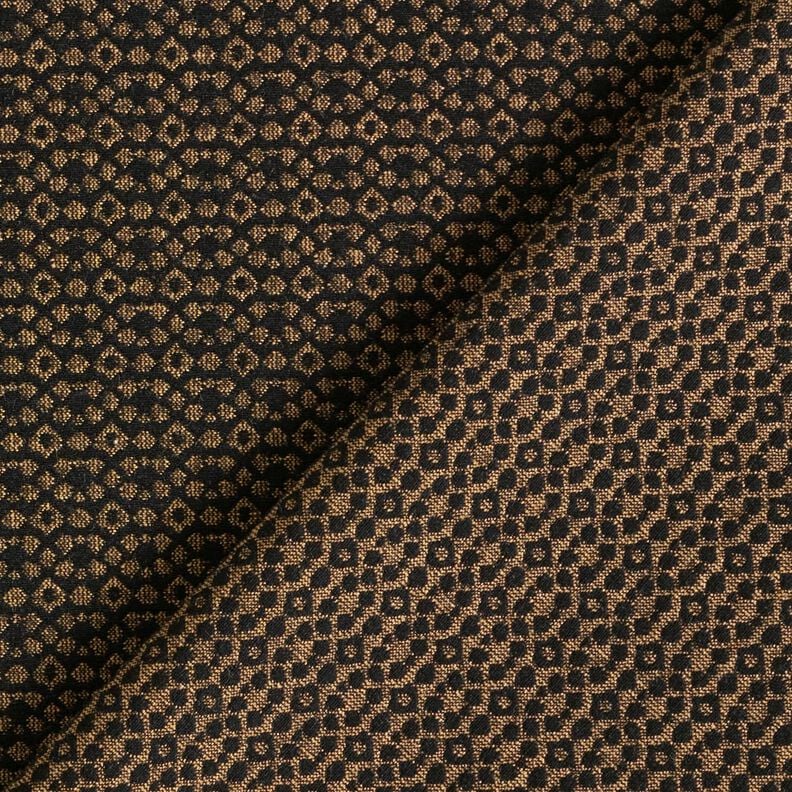 Stretch Trouser Fabric diamonds – black/light brown,  image number 3