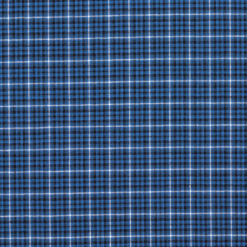 Cotton fabric double check – navy blue/black,  image number 1