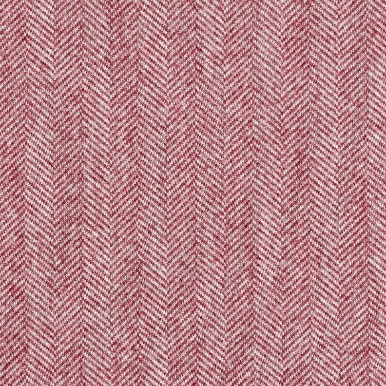 Jacquard knit herringbone – carmine/white,  image number 1