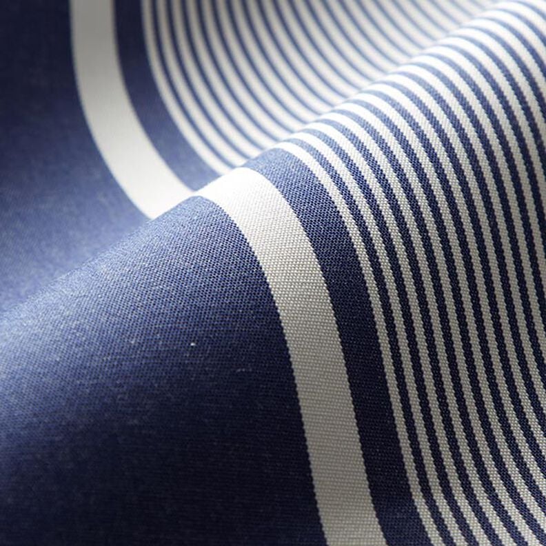 Outdoor Fabric Canvas Stripes – navy blue/white,  image number 3