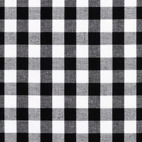 Cotton Vichy check 1,7 cm – black/white, 