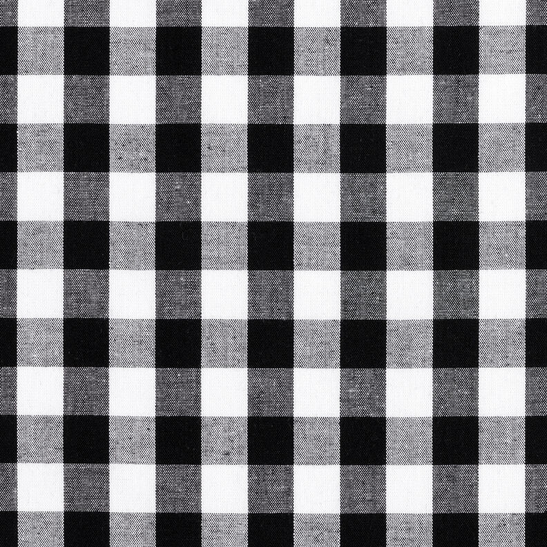 Cotton Vichy check 1,7 cm – black/white,  image number 1