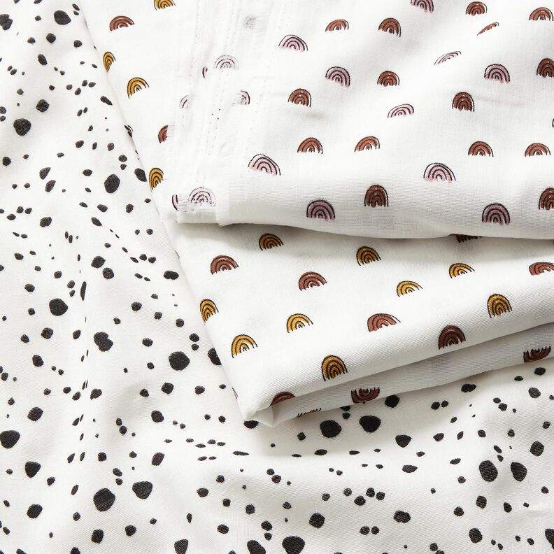 Muslin irregular dots, smooth – ivory/black,  image number 6