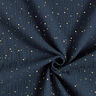 Scattered Gold Polka Dots Cotton Muslin – navy blue/gold,  thumbnail number 3