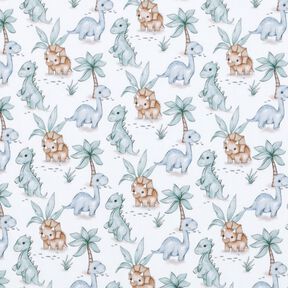 Cotton Jersey Baby dinosaurs Digital Print – ivory, 