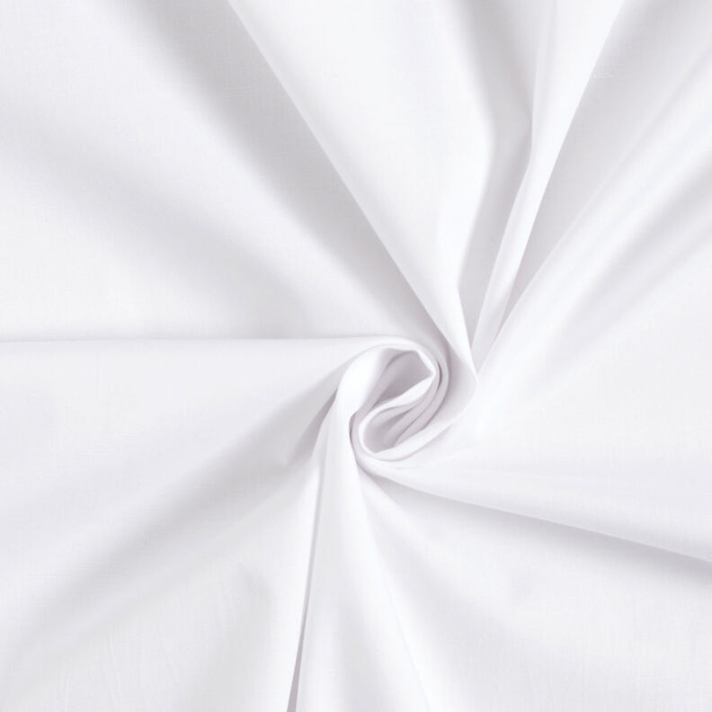 Stretch Poplin Plain – white,  image number 1