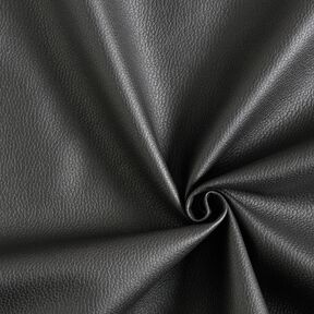 Upholstery Fabric Imitation Leather light embossing – black, 
