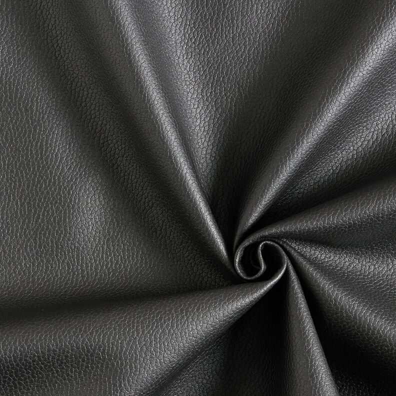 Upholstery Fabric Imitation Leather light embossing – black,  image number 1