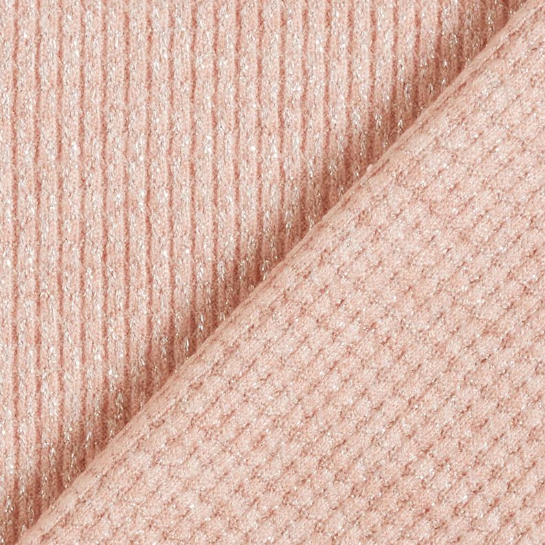 glitter ribbed knit – light dusky pink/silver,  image number 3