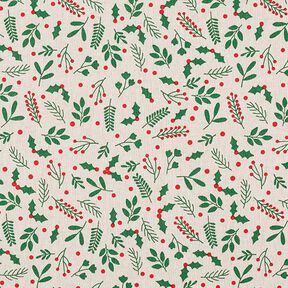 Decor Fabric Half Panama Classic Mistletoe – beige/green, 