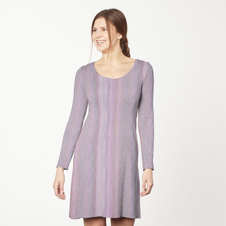 Delicate gradient stripes cotton jersey – mauve,  image number 6