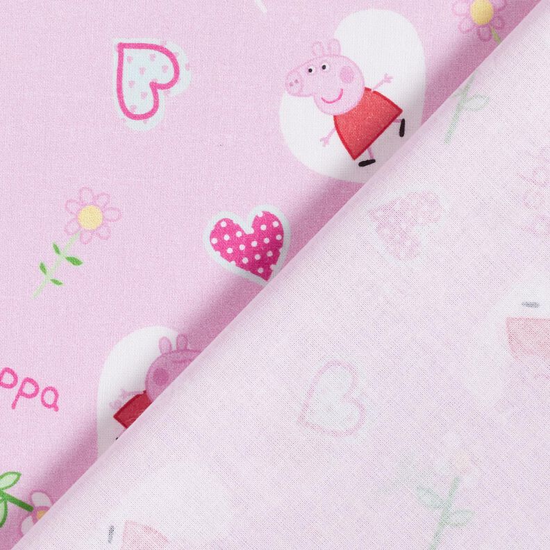 Cotton Poplin Peppa Hearts Licensed Fabric | ABC Ltd – pastel violet,  image number 4