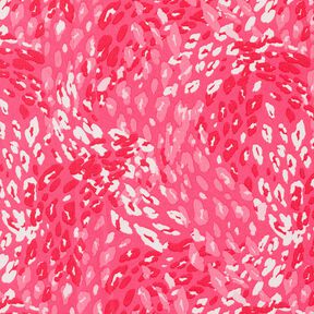 Crepe fabric abstract leopard pattern – intense pink, 