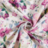 Double Gauze/Muslin Watercolour flowers Digital Print | by Poppy white/purple,  thumbnail number 3