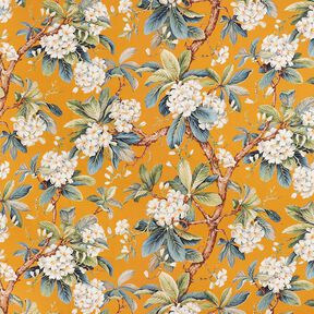 Decor Fabric Canvas flowering tree – mustard, 