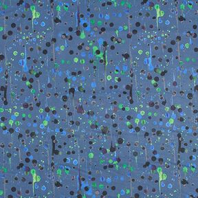Softshell dripping blobs Digital Print – denim blue/grass green, 