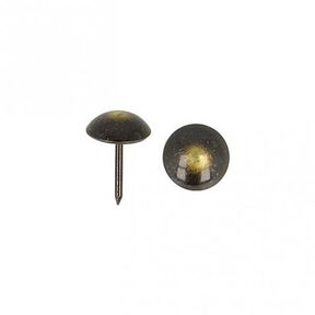 Upholstery Tacks [ 17 mm | 50 Stk.] - anthracite/antique gold metallic, 