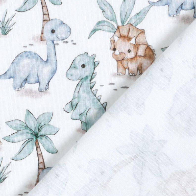 Cotton Jersey Baby dinosaurs Digital Print – ivory,  image number 4