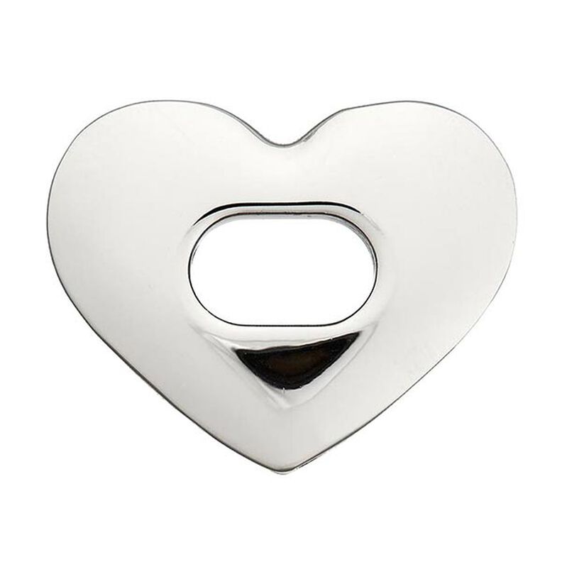 Bag Closure Heart – silver metallic,  image number 3