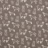 Decor Fabric Canvas Dogs – dark grey/cream,  thumbnail number 1