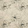 Decor Fabric Half Panama Sketched Flowers – anemone/black,  thumbnail number 1