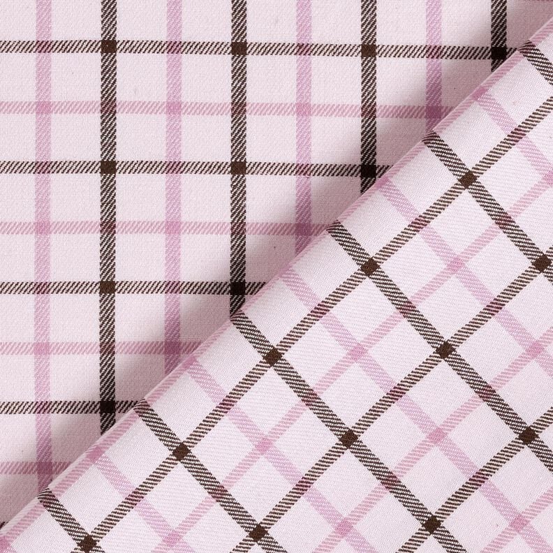 check patterned cotton shirt fabric – rosé/pastel violet,  image number 3