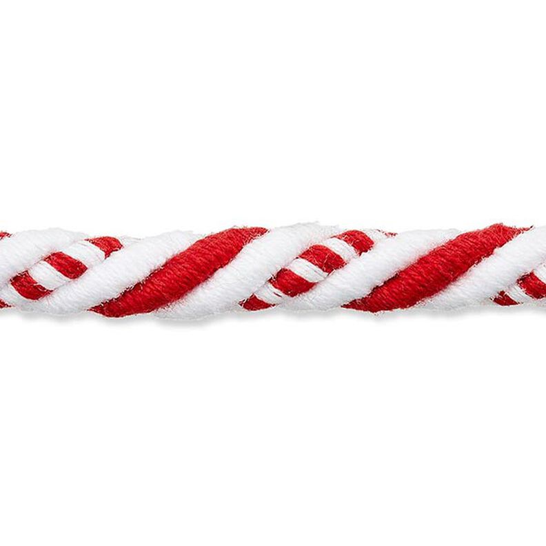 Cord Nautical [8mm] – white/red,  image number 1