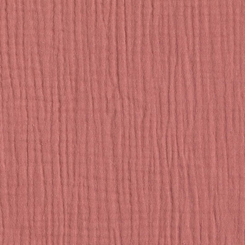 Triple-Layer Cotton Muslin Plain – dusky pink,  image number 3