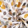 Cotton Cretonne artistic leaves – white/curry yellow,  thumbnail number 3